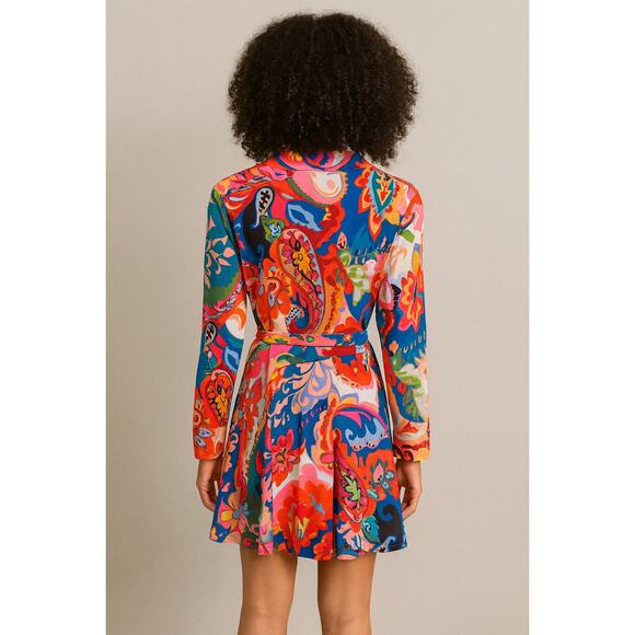 Retro 60’s Colorful Dress Sz. M - Picture 2 of 3